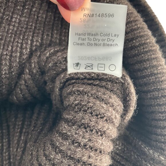 Universal Standard better than wool dolman sleeve Brown Ribbed Sweater 4XS 00 - Picture 11 of 12